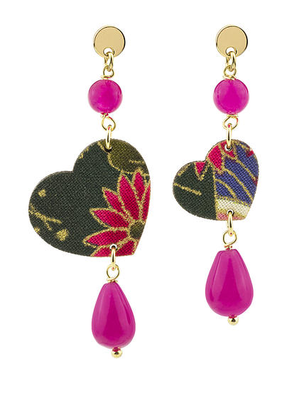 mini-fuchsia-brass-heart-earrings